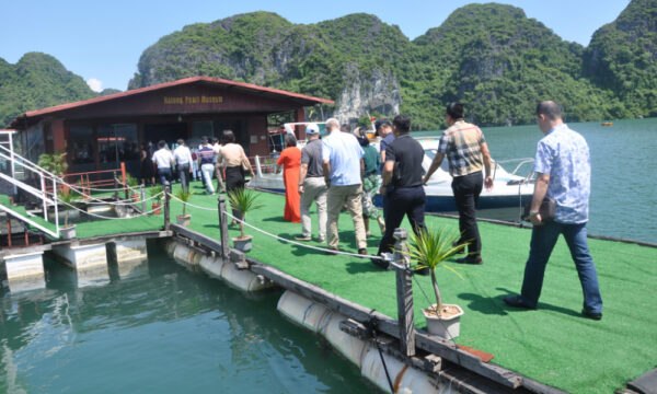 Visitors to Tung Sau Pearl Farm.