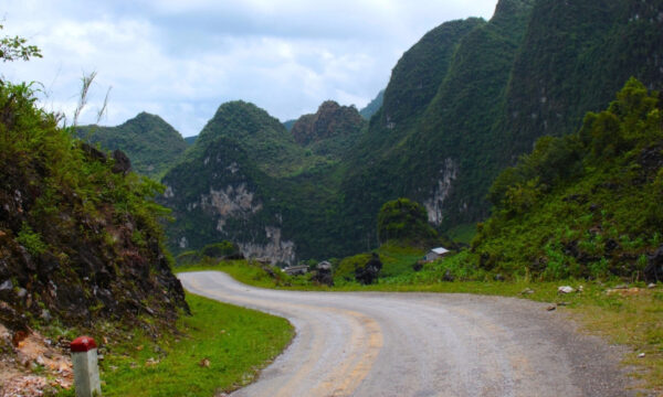 Winding Du Gia mountain roads.