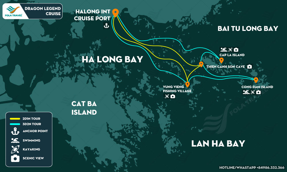 Map of Dragon Legend Cruise.